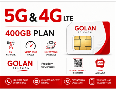 Golan Telecom Plan with 400GB
