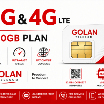 Golan Telecom SIM / eSIM with 400GB