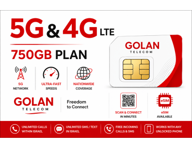 Golan Telecom Plan with 750GB