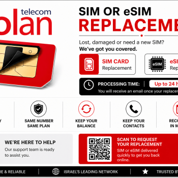 Replace Lost Golan Telecom SIM or eSIM